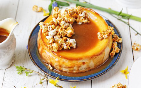 Caramel Popcorn Cheese Cake